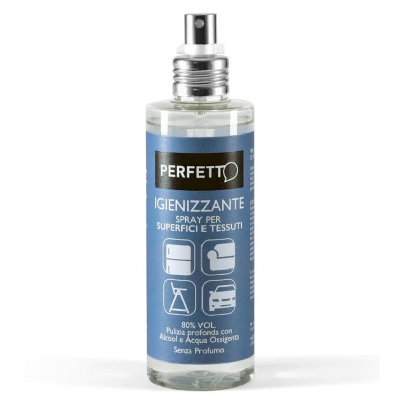 Spray igienizzante per superfici e tessuti Perfetto Alcool 80% - senza  profumo - flacone 200 ml - 12830