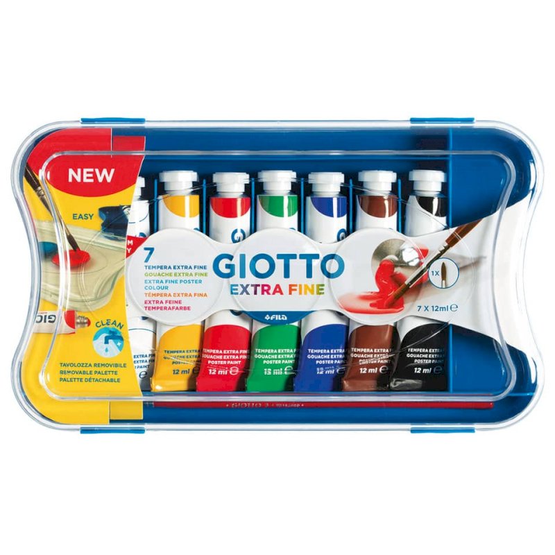 Tempera giotto 12 tubetti x 12 ml - Cartabbia Shop