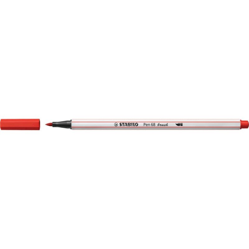 STABILO Pen 68 Brush Pennarello Con Punta a Pennello Giallo