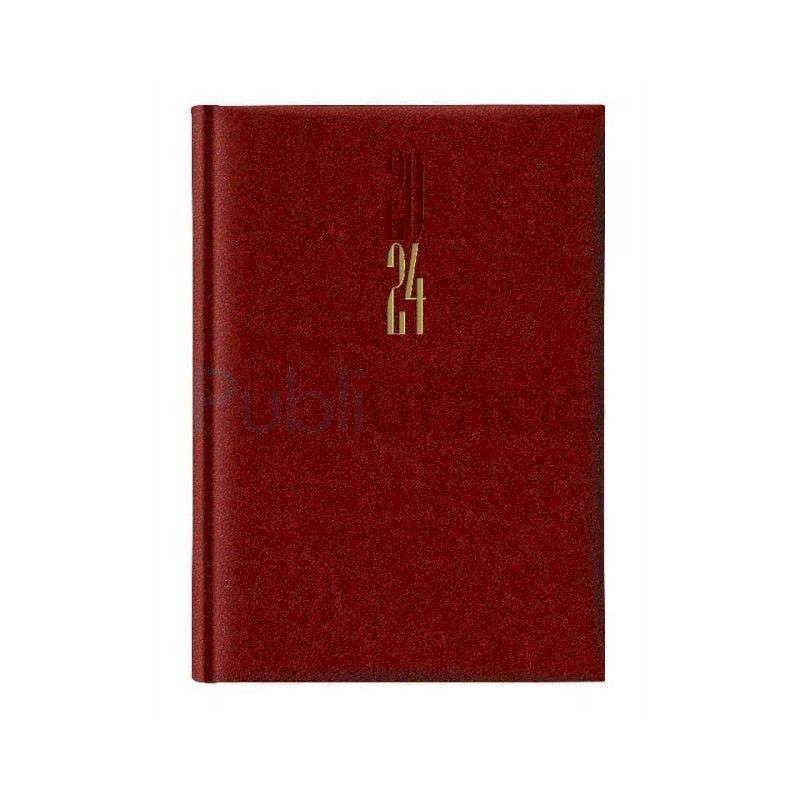 Agenda 2024 Giornaliera S/D 17x24 cm Q-Connect Madrid rosso inglese  258SPEC-RI