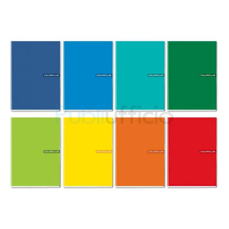 Maxi quaderno A4 copertina 200 gr/mq - 20+1 ff 80 gr/mq Colorclub quadretto  4 mm con margine - 5719