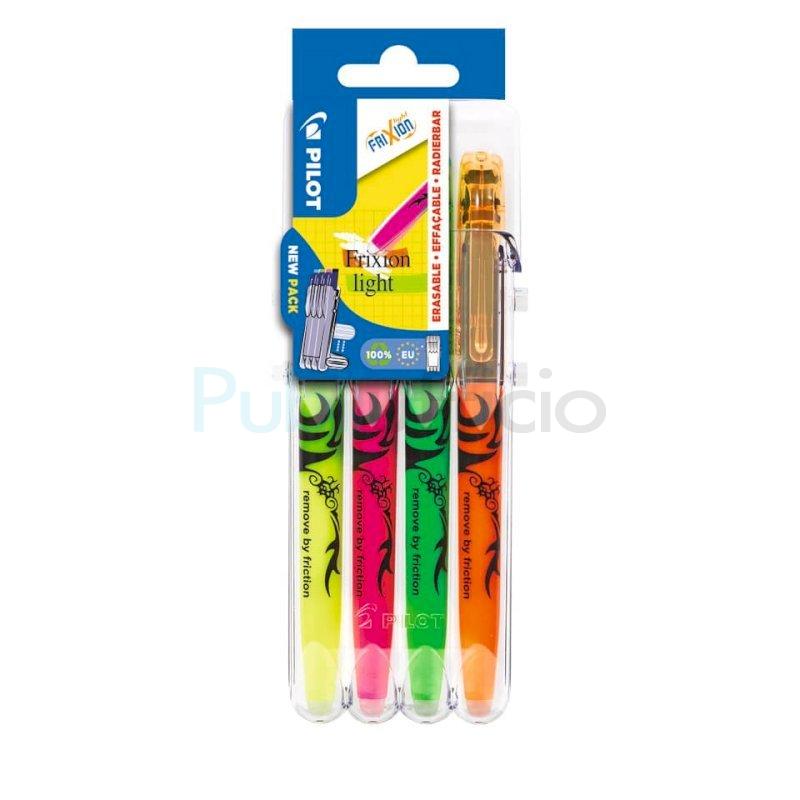 Evidenziatore a penna cancellabile Pilot Frixion Light - punta 3,3 mm - 4  colori - Set2go 4 pezzi - 009134