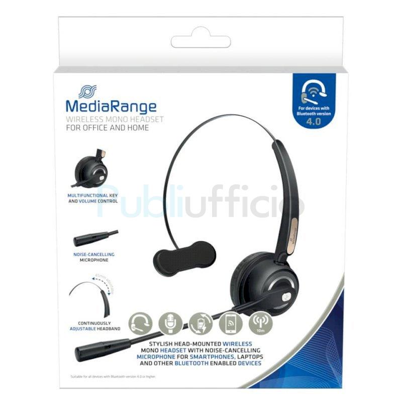 Cuffie stereo per PC Media Range con microfono e filo - USB - nero - MROS304