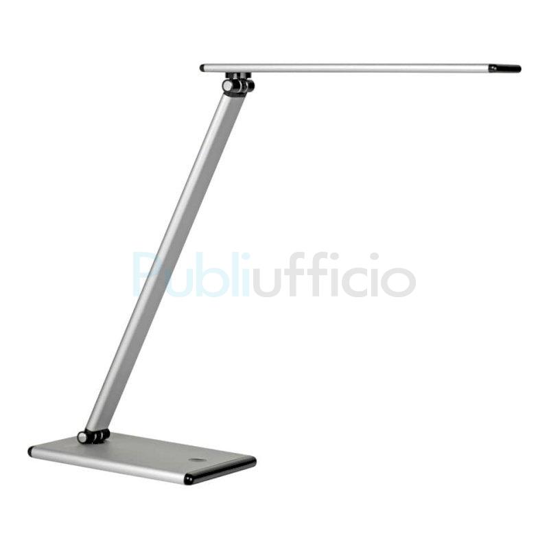 Lampada da tavolo a led UNILUX Terra grigio metallizzato con dimmer  400077409