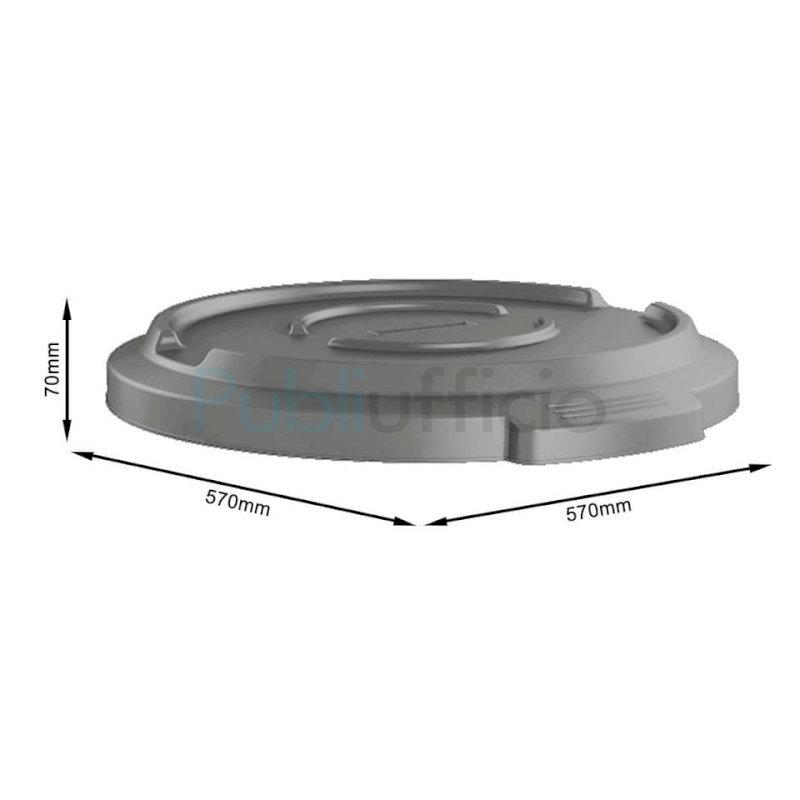 BIDONE CARRELLATO 120LT VERDE SCURO PER RACCOLTA DIFFERENZIATA COD.  1/120/5-VES