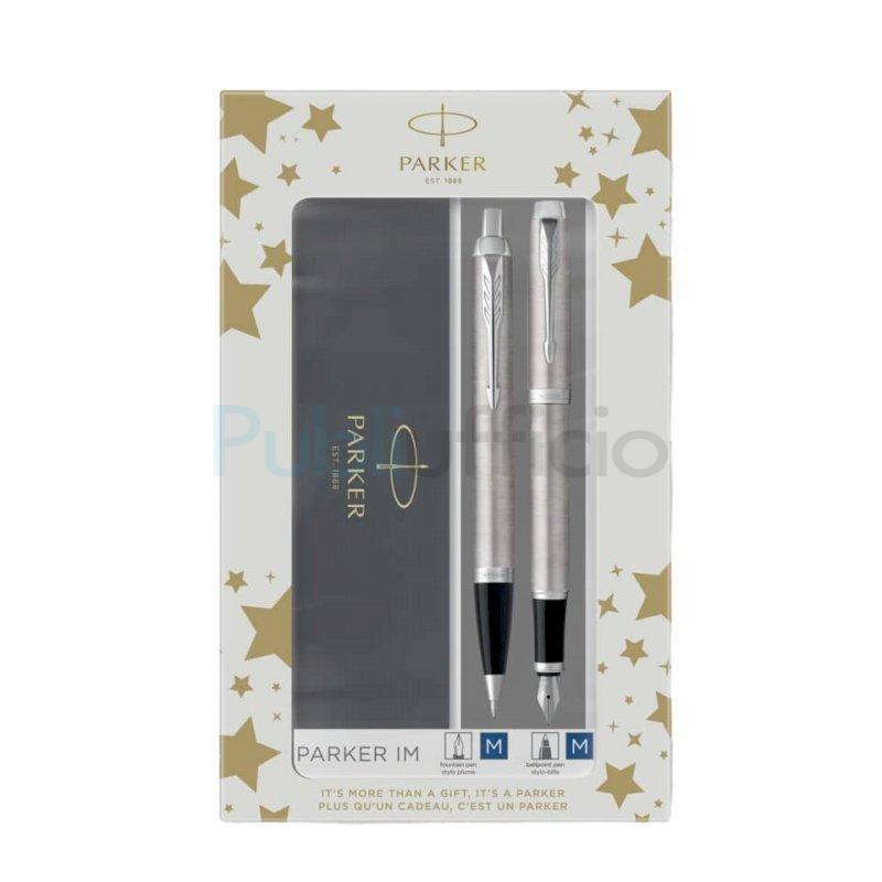 Duo Set Parker - penna a sfera Stainless Steel CT + penna