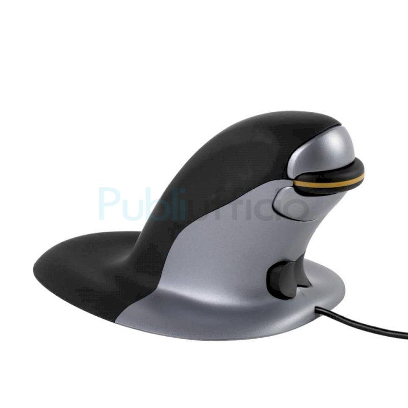 Mouse verticale - per destri e mancini - wireless - nero/argento - Penguin®  - 9894701 Fellowes