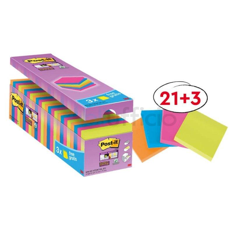 Foglietti Post-it® Notes carta riciclata 76x76mm assort pastello Torre da  16 blocchetti da 100 ff - 654-1RPT - Foglietti riposizionabili in carta  riciclata