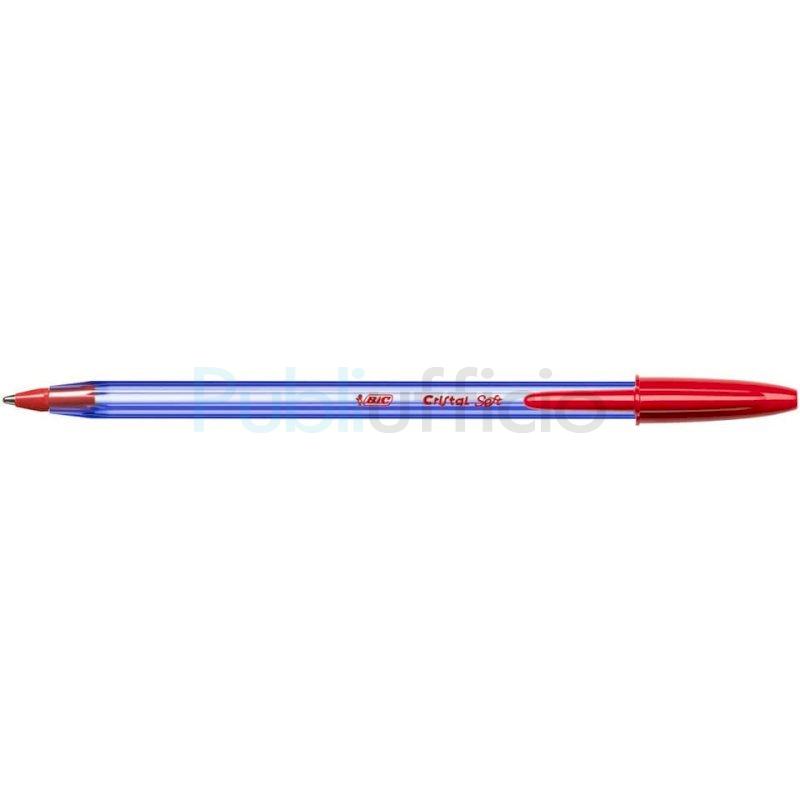 Penna a sfera BIC Cristal Soft 1,2 mm rosso conf. 50 pezzi - 9185201 -  Lineacontabile