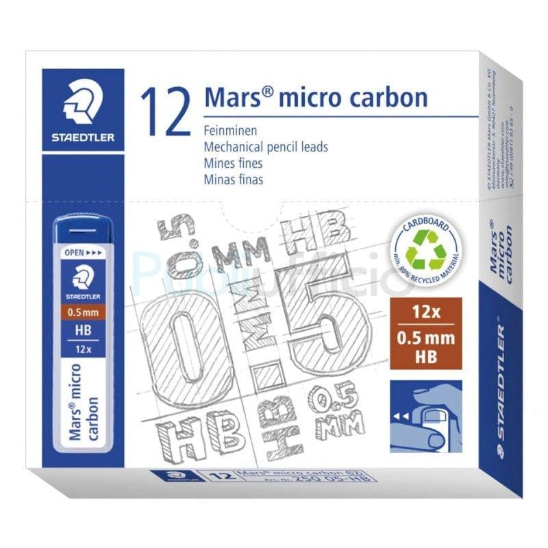 Mine Mars micro carbon 0.5mm Astuccio con 12 Mine (2H)