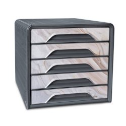 Cassettiera a 5 cassetti Cep 360x288xH.270 mm marmo rosa 1071111631