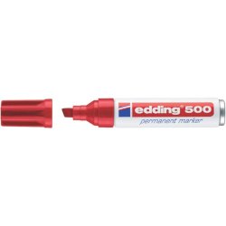 Marcatore permanente edding 500 punta scalpello 2-7 mm rosso E-500 002