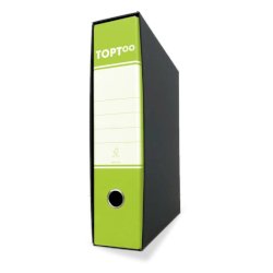 Registratore commerciale con custodia - dorso 8 cm - 23x30 cm TOPToo verde lime FMCRTU8VL