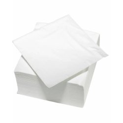 Tovaglioli monouso Le Nappage in pura ovatta di cellulosa 2 veli conf. 100 pz bianco 33x33 cm - 48857400G