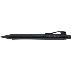 Penna a sfera a scatto Faber-Castell Daily Ball XB inchiostro blu - colore fusto nero - conf. 10 pz - 140690