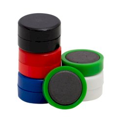 Magneti per lavagne bianche 25 mm Q-Connect colori assortiti - conf. 10 pz - KF02643