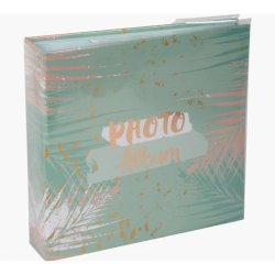 Album portafoto con tasche per 200 foto Exacompta Pastel Tropic 22,5x22 cm - verde - 62222E