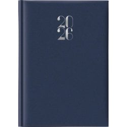 Agenda 2026 giornaliera gommato s/d abbinati 14,3x20,5 cm blu 26-064000401C