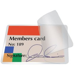 Pouches per plastificazione a freddo Q-Connect per carte d'identità f.to 8.6x5.6 cm Conf. 10 pezzi - KF27056