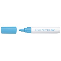 Marcatore multisuperficie Pilot Pintor a base d'acqua punta in fibra 4,5 mm blu pastello - 002372