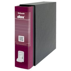 Registratore a leva DOX2 Protocollo 28,5x35 cm - dorso 8 cm bordeaux D26205