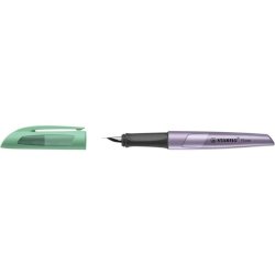 Penna stilografica Stabilo Flow Cosmetic - 0,5 mm - inchiostro blu - fusto salvia/lavanda - 5072/6-41