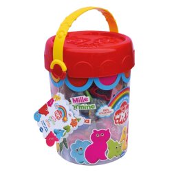 Maxi secchiello di pasta modellabile Didò mille formine - 800 g - colori assortiti - F361400