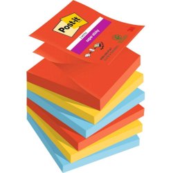 Ricariche di foglietti Post-it® Super Sticky Z-Notes Playful - conf. 6 blocchetti 90 ff 76x76 mm R330-6SS-PLAY