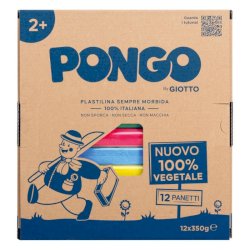 Panetto di plastilina vegetale modellabile 350 g conf. da 12 colori assortiti F603600