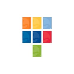 Cartellette 3 lembi BM Color con dorso 1 cm ed elastico colori assortiti conf. 6 pz  - 112775