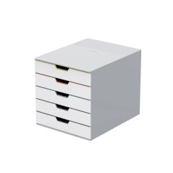 Cassettiera DURABLE Varicolor® 5 cassetti 28x35,6x29,2 cm profili colorati - 762527