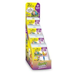 Espositore 100 bustine etichette Rotolificio Pugliese mix Fluo e Monster collection 75x37 mm - ESPBTSM01