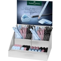 Espositore assortito Faber-Castell Sparkle - 192 pezzi - colori assortiti nero, blu, rosa - 118246
