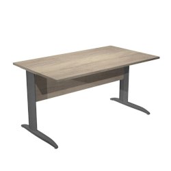 Scrivania piano rovere canadese gamba a L in metallo antracite Presto 140x80xH.72 cm - 002K2/J/AF