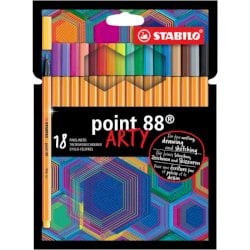 Fineliner Stabilo Point 88® 0,4 mm conf. 18 colori assortiti 8818/1-20