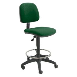 Sgabello tecnico Unisit Esos EOE4S seduta alta - poggiapiedi telescopico - rivestimento Eco verde EOE4S/EV