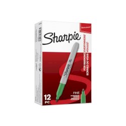 Marcatore permanente Sharpie Fine punta conica 1 mm Sharpie verde S0810960