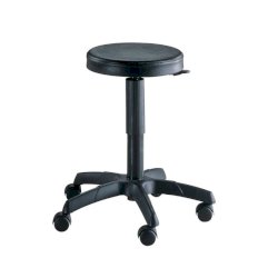 Sgabello tecnico Unisit Esos EOE12 poggiapiedi telescopico senza schienale poliuterano integrale nero - EOE12