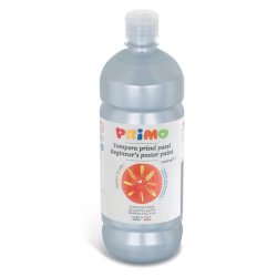 Tempera brillante in bottiglia in PET Primo Primi Passi 1000 ml argento 204BR1000910