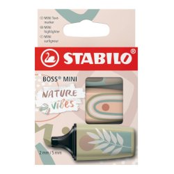 Evidenziatori Stabilo Boss® Mini NatureVibes - conf. 3 colori assortiti 07/03-72