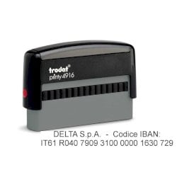 Timbro autoinchiostrante Trodat PRINTY 4916 in plastica 70x10 mm nero 72642
