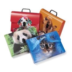 Valigetta in plastica Animal Friends Collection formato 28x38x5 cm - 64EP16