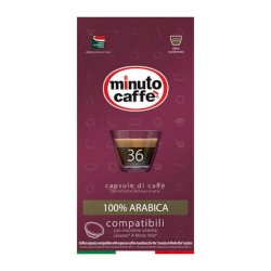 Caffè in capsule compatibili A Modo Mio Minuto caffè Espresso love4 100% arabica - astuccio 36 pezzi - 02857