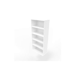 Armadio a giorno alto finitura bianco scocca bianca 90x45xH.200 cm linea Practika Quadrifoglio - ECES90G-BA-BA