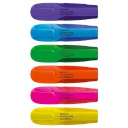 Evidenziatore Q-Connect 2-5 mm  astuccio da 6 colori - KF16042
