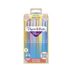 Penne punta fibra Paper Mate Flair/Nylon M 1,1 mm assortiti set da 16 - 2061394