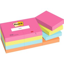 Foglietti Post-it&reg; Popmistic - conf. 12 blocchetti da 100 ff - 38x51 mm - 653-pop