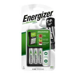 Caricabatterie ENERGIZER Maxi Charger 2000mAh incluse 4 batterie Power Plus AA - E300809600