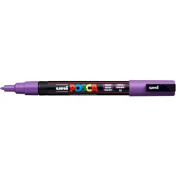 Marcatore a tempera Posca Uni-Ball punta tonda 0,9-1,3 mm viola M PC3M VI