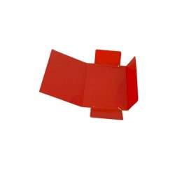 Cartella a tre lembi con elastico Cartotecnica del Garda 17x25 cm colore rosso - CG0040LBXXXAE02